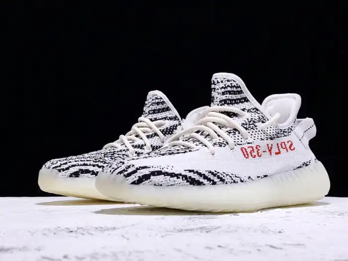 Rep Adidas Yeezy Boost 350 V2 Zebra Black White CP9654 0124