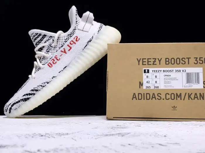 Rep Adidas Yeezy Boost 350 V2 Zebra Black White CP9654 0124