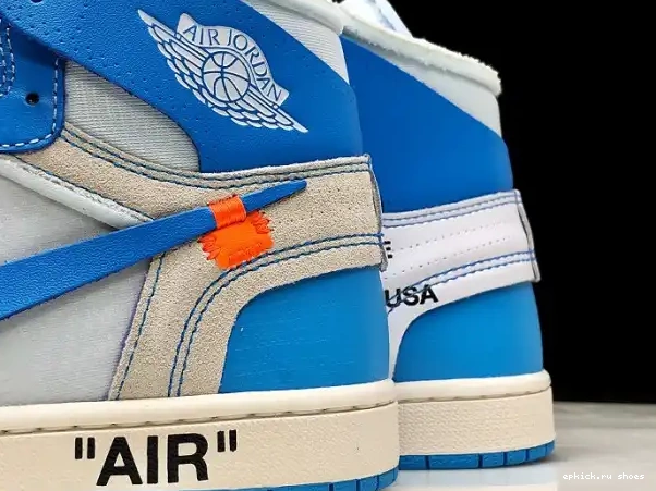 Cheap Blue Air Jordan Off-White UNC AQ0818-148 1 Powder 0213