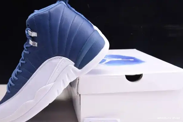 Cheap Stone Jordan 12 130690-404 Blue Retro Air 0216