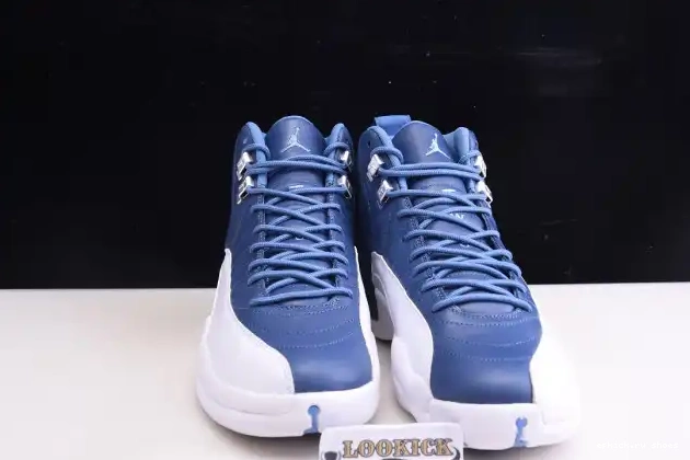 Cheap Stone Jordan 12 130690-404 Blue Retro Air 0216