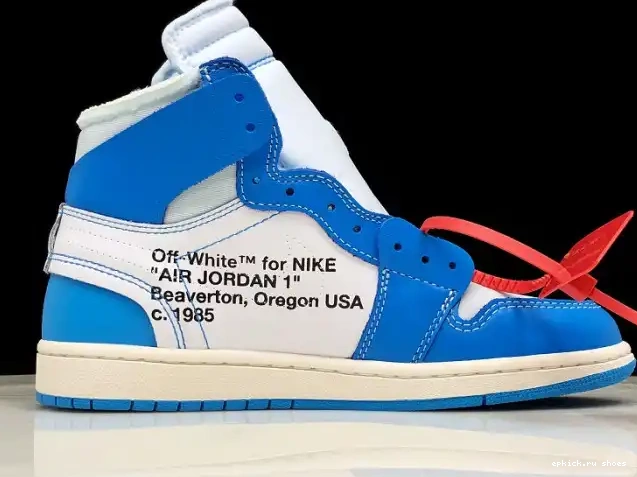 Cheap Blue Air Jordan Off-White UNC AQ0818-148 1 Powder 0213