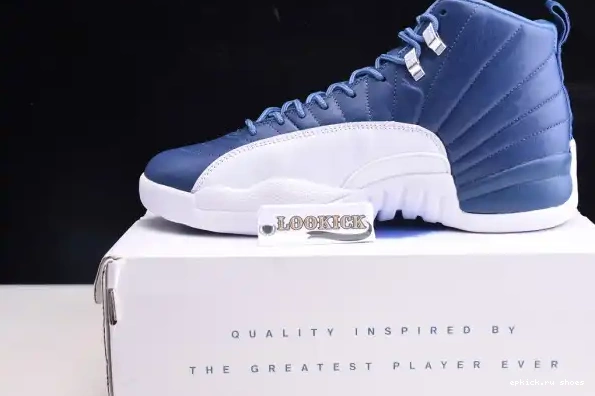 Cheap Stone Jordan 12 130690-404 Blue Retro Air 0216