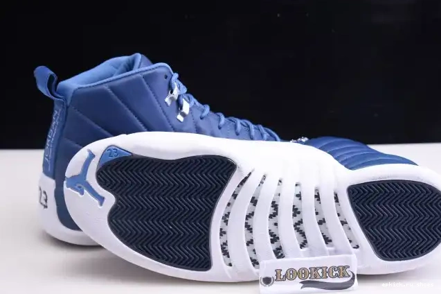 Cheap Stone Jordan 12 130690-404 Blue Retro Air 0216