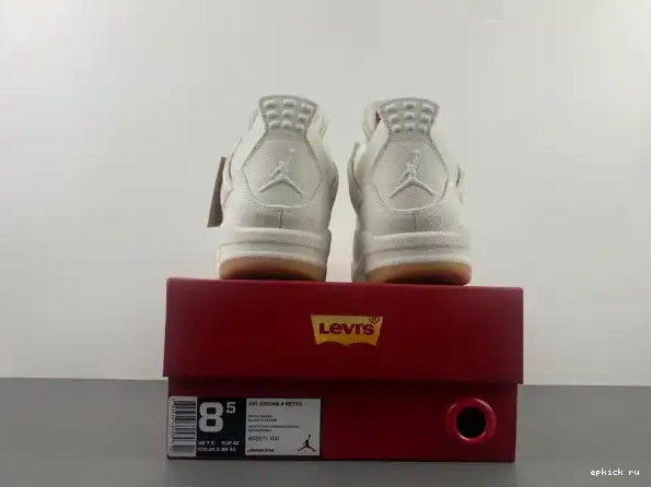 Cheap Air 4 Levi's 'White' Jordan AO2571-100 x 0209