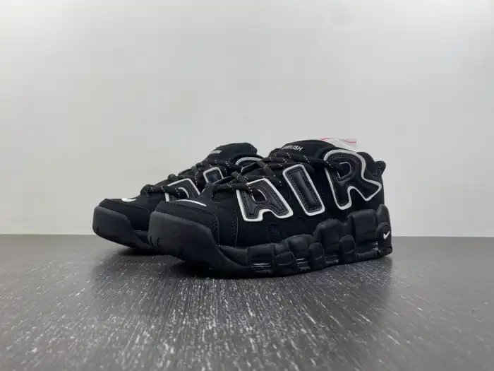 Cheap AMBUSH x Nike Air More Uptempo Low Black White FB1299-001 0206