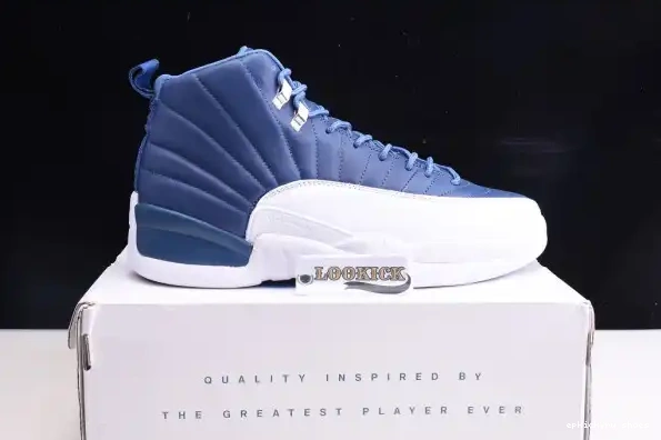 Cheap Stone Jordan 12 130690-404 Blue Retro Air 0216