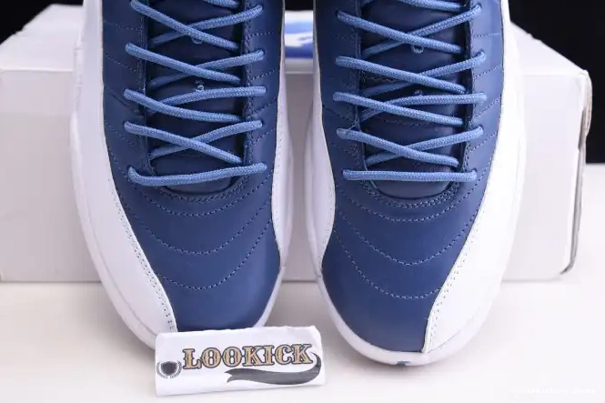 Cheap Stone Jordan 12 130690-404 Blue Retro Air 0216