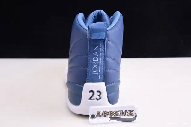 Cheap Stone Jordan 12 130690-404 Blue Retro Air 0216