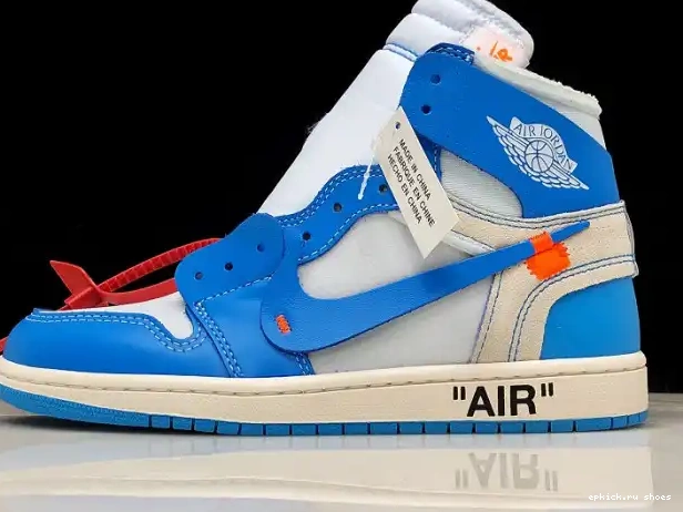 Cheap Blue Air Jordan Off-White UNC AQ0818-148 1 Powder 0213