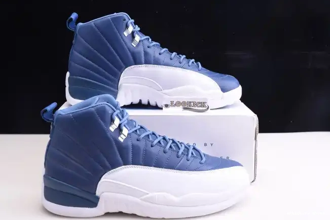 Cheap Stone Jordan 12 130690-404 Blue Retro Air 0216