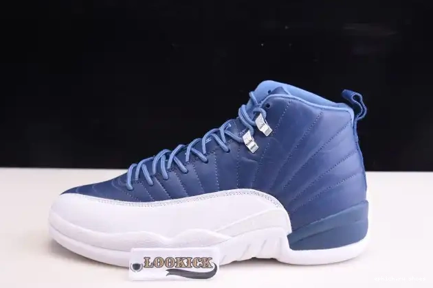 Cheap Stone Jordan 12 130690-404 Blue Retro Air 0216