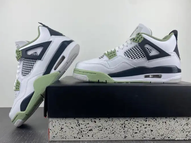 Cheap WMNS Jordan Air 4 Seafoam AQ9129-103 0214