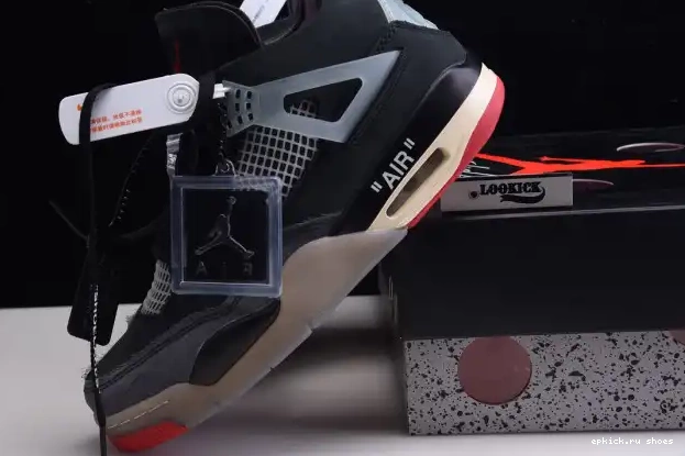 Rep Jordan CV9388-001 Off Retro White x Air 4 Bred 0219