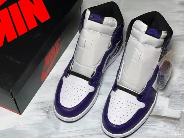 Rep High Air Court 1 555088-500 OG Jordan Purple 0208