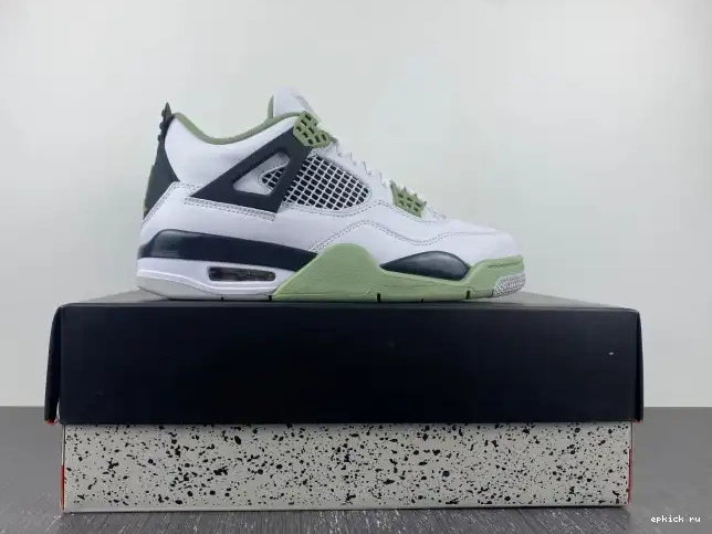 Cheap WMNS Jordan Air 4 Seafoam AQ9129-103 0214