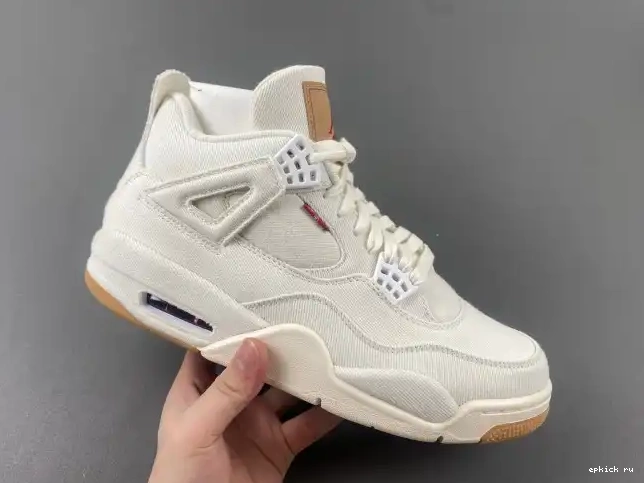 Cheap Air 4 Levi's 'White' Jordan AO2571-100 x 0209