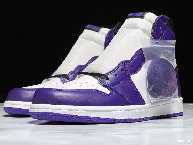 Rep High Air Court 1 555088-500 OG Jordan Purple 0208