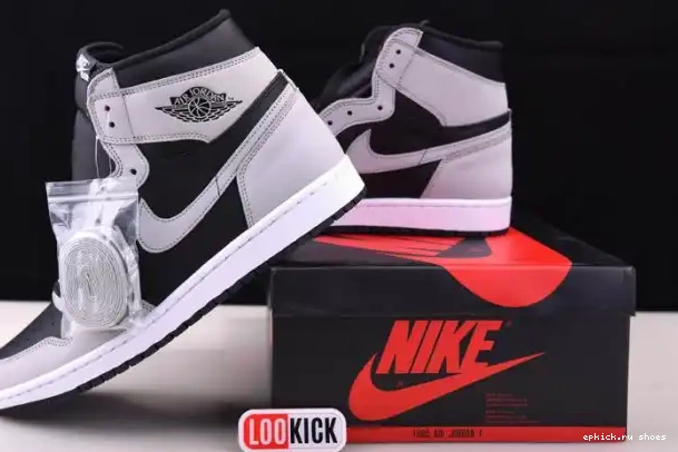 Rep High 1 Grey Jordan Light Black White Smoke Retro Air 555088-035 0319