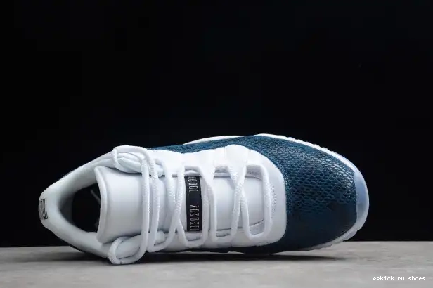 Cheap Jordan Navy 11 CD6846-102 Blue Air Low Snakeskin 0320