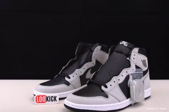 Rep High 1 Grey Jordan Light Black White Smoke Retro Air 555088-035 0319